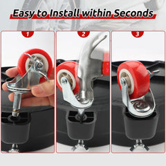 Linforking bucket dolly heavy-duty PP body resists impact and chemicals.