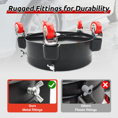 Linforking bucket dolly locking casters keep the bucket steady on slopes.