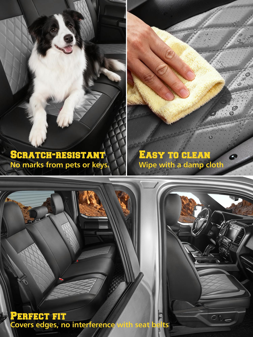 LINGVIDO anti-slip backing prevents shifting during travel.
