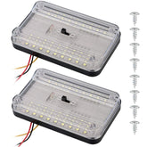 Linkhood 2-pack dome light front view, bright interior illumination for vehicles.