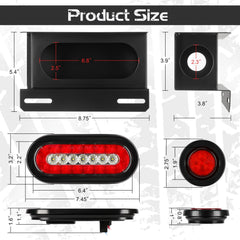 Linkitom 2in round red LED with grommet for backup illumination