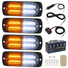 LINKITOM 4-piece strobe lights mounted on grille for high daytime visibility