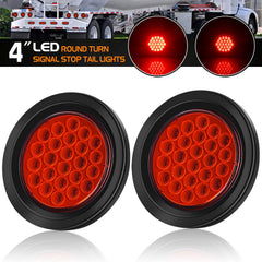 LINKITOM 4-Inch round trailer light delivering bright tail signals at dusk