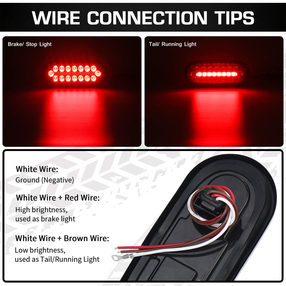 LINKITOM 6in submersible oval light SAE DOT certified for trailer lighting