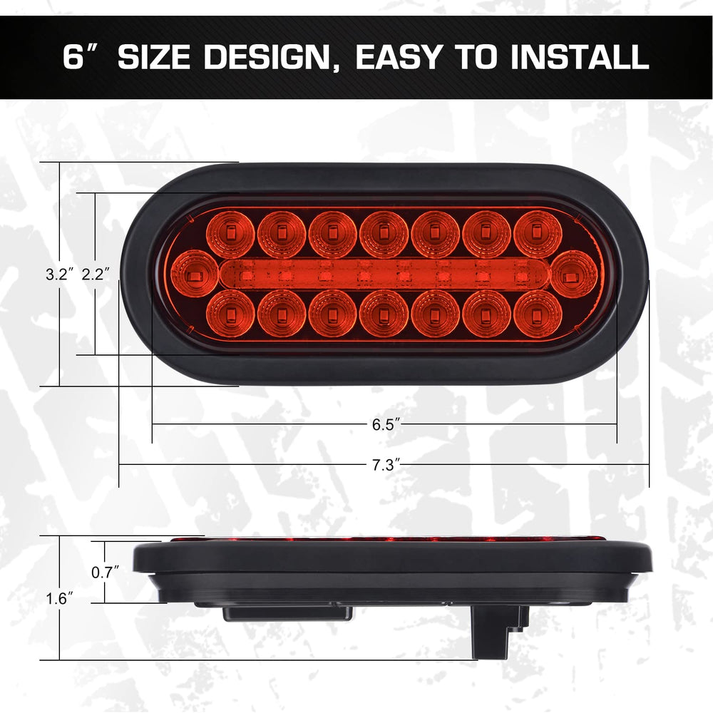 LINKITOM 6in submersible oval light wiring with 12-inch lead for easy installation