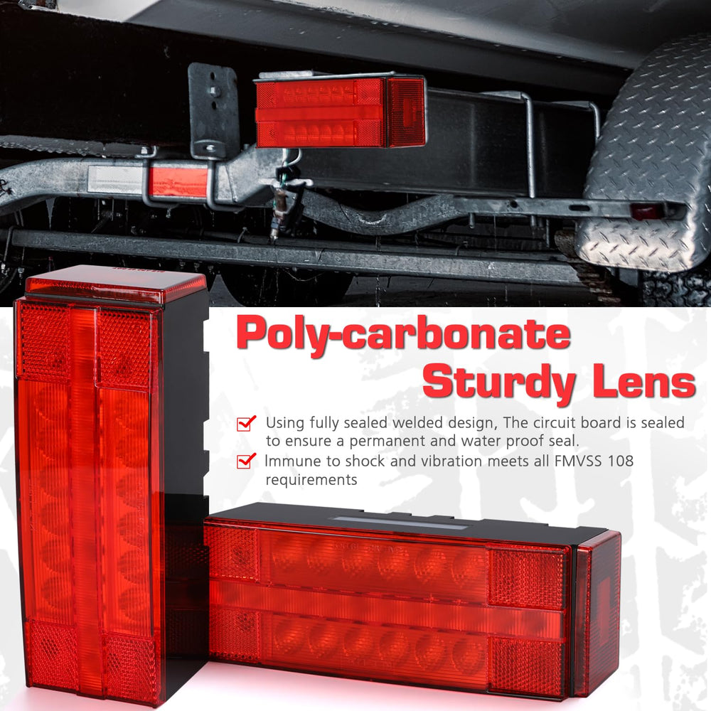 LINKITOM amber and red mini oval side marker lights for day and night visibility