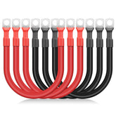 Linkstyle 6PCS 2 AWG red and black cables for robust power connections in vehicles