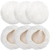 Linkstyle 7-inch wool buffing pad on a drill for smooth car polishing