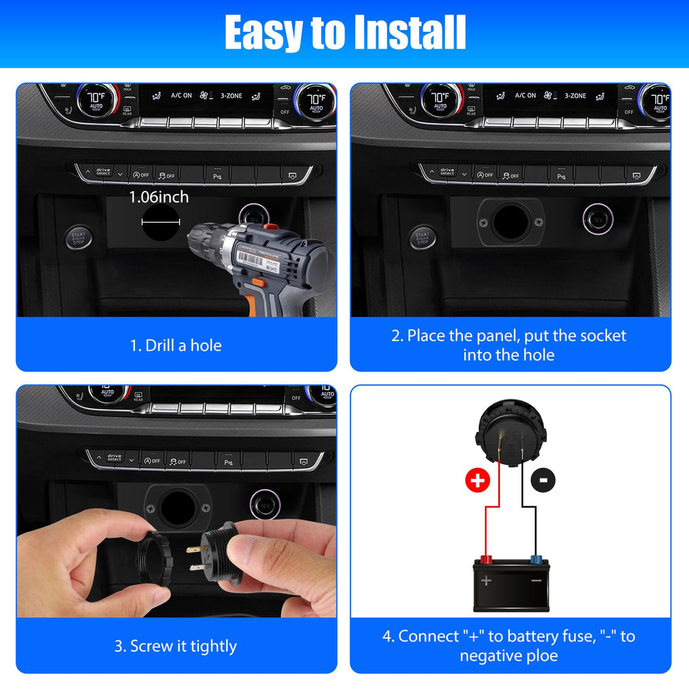 Linkstyle voltage meter supports 12V and 24V vehicles including cars and boats