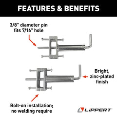 Lippert Components 308287 pull-pin-release-action demonstrates effortless pin pull for smoother operation