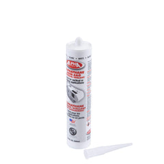 Lippert Components Alphathane sealant shown on RV seams for durability.