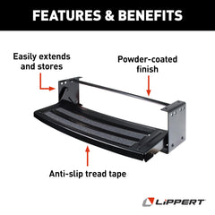 Lippert Radius 24 under-door attachment demonstrates bolt-on or weld-on mounting flexibility