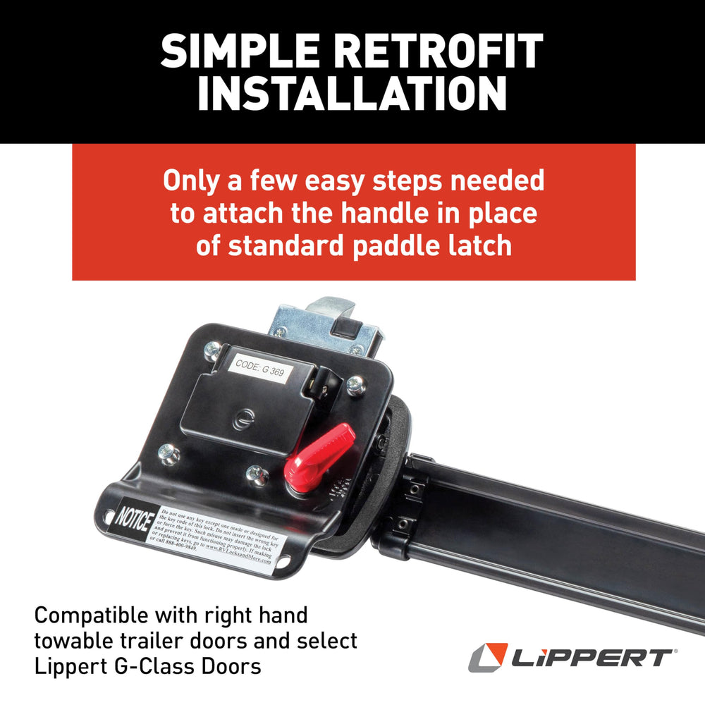 Lippert LatchXtend safety benefit reduces need to backstep on stairs.