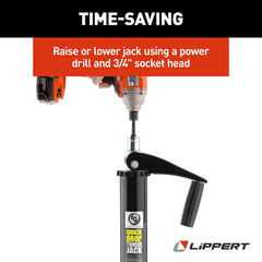Lippert Quick Drop removable foot pad enhances stability during trailer setup