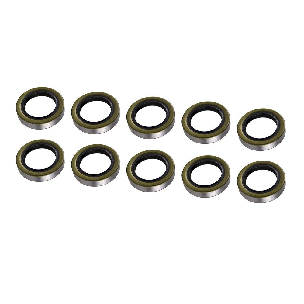 Lippert replacement double lip grease seal on an RV axle hub protects against dirt and moisture