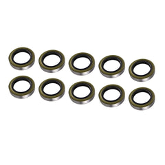 Lippert replacement double lip grease seal on an RV axle hub protects against dirt and moisture