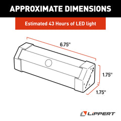 Lippert step light under-step illumination provides safe nighttime visibility.