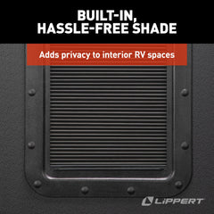 Lippert Thin Shade EcoCell energy-efficient RV shade in use