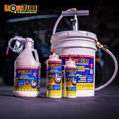 LiquiTube used on a semi-truck tire for puncture prevention.