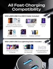 LISEN all-metal charging unit resists heat and looks premium