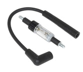 Lisle 20610 inline spark tester front view for rapid ignition system checks.