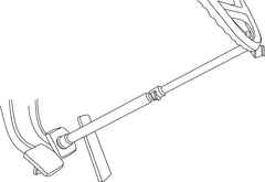 Lisle 21520 pedal depressor braced against seat for support.