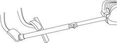 Lisle 21520 pedal depressor locks in position for steady use.