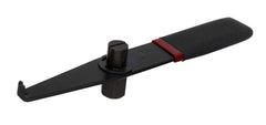 Lisle 30950 CV banding tool securing a Band-It clamp on a CV boot