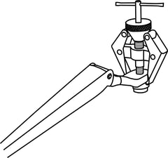 Lisle 54150 wiper arm puller on spline, lifting bolted arms with controlled pressure.