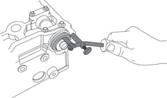 Lisle 58430 shaft in seal puller in-use shows controlled seal extraction.