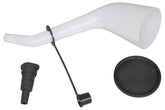 Lisle offset-funnel-cap-lid: cap and lid help keep debris out during brake fluid pours.