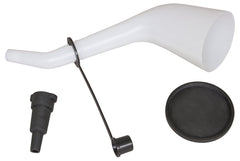 Lisle offset-funnel-cap-lid: cap and lid help keep debris out during brake fluid pours.