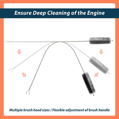 Lisnhlin corner cleaning brush for tight crevices around components
