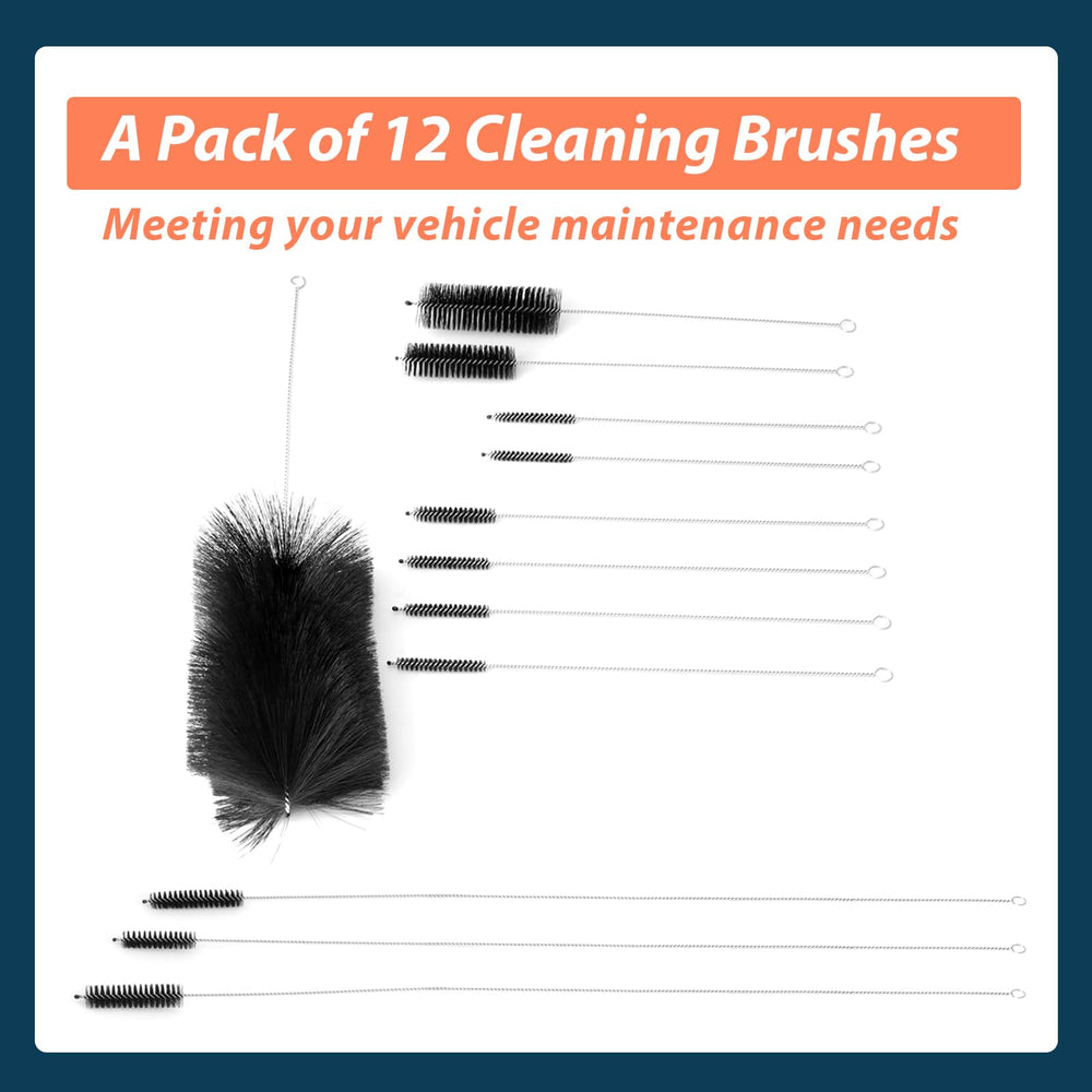 Lisnhlin reusable cleaning brushes kit for repeated vehicle maintenance tasks