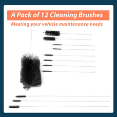 Lisnhlin reusable cleaning brushes kit for repeated vehicle maintenance tasks