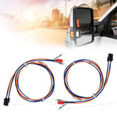 Lisnhlin tow mirrors wiring harness closeup highlights durable ABS housing for long lasting use.