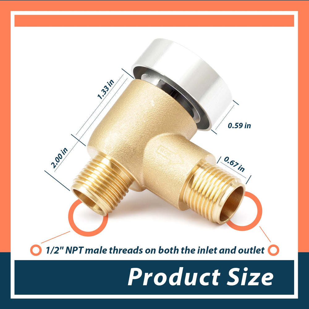 Lisnhlin upgraded brass vacuum breaker in a compact design