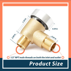 Lisnhlin upgraded brass vacuum breaker in a compact design
