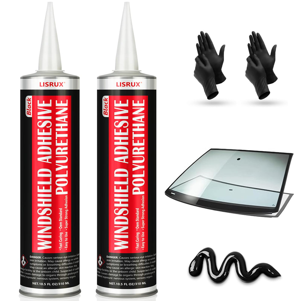 LISRUX windshield adhesive 2-pack ready for durable automotive bonding