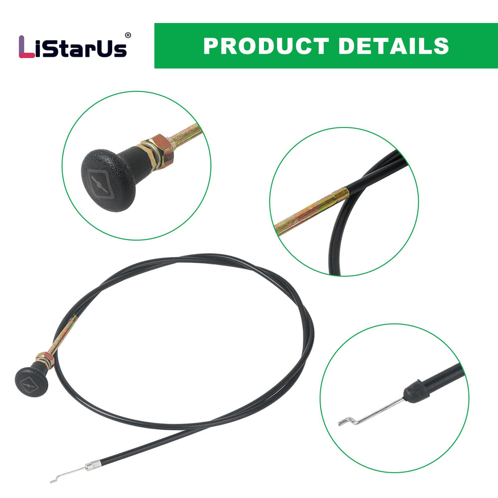LiStarUs choke cable for Bad Boy MZ compatibility, easy swap.