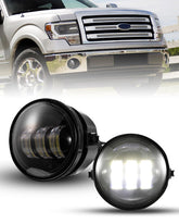 LITE-WAY F150 LED fog light front view with clear 6000K beam for night visibility