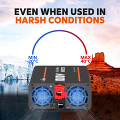 Litime 1000W inverter in camper setup demonstrates off-grid reliability
