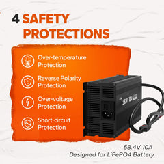LitTime charger mounting holes enable simple, secure installation.