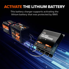Litime IP65 waterproof housing protects charger in wet marine environments
