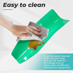 LitKiwi reusable funnel rolls up for compact storage and quick dry.