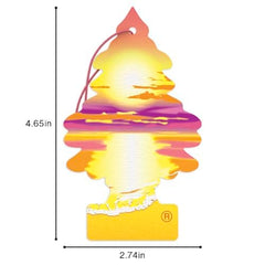 LITTLE TREES Sunset Beach fragrance brightens a bathroom or garage with lasting freshness.