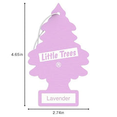 Little Trees lavender air freshener in bathroom for pleasant odor.