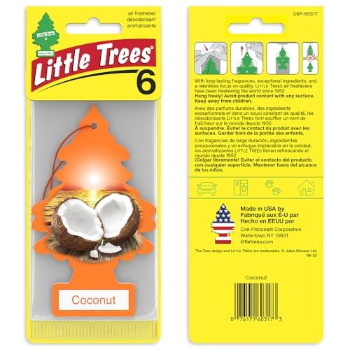 LITTLE TREES Coconut dashboard clip showing steady in-car scent release.