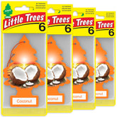 LITTLE TREES Coconut hanging-tree close-up highlighting long-lasting car fragrance.