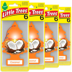 LITTLE TREES Coconut hanging-tree close-up highlighting long-lasting car fragrance.